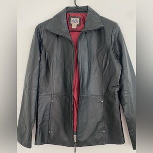 Shaver Lake Genuine Outwear Black Leather Women's Large Biker to Causal Wear